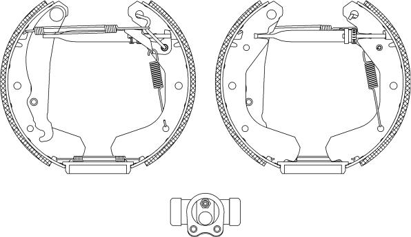 Pagid R0025 - Комплект тормозных колодок, барабанные xparts.lv