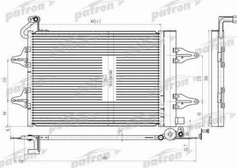 Patron PRS3639 - Condenser, air conditioning xparts.lv