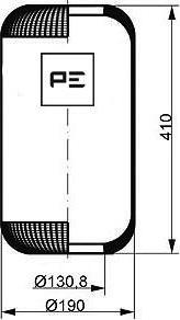 PE Automotive 084.077-70A - Dėklas, pneumatinė pakaba xparts.lv