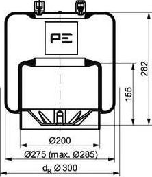 PE Automotive 084.107-72A - Кожух пневматической рессоры xparts.lv