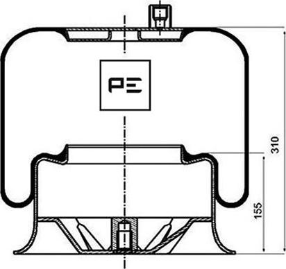 PE Automotive 084.111-73A - Кожух пневматической рессоры xparts.lv
