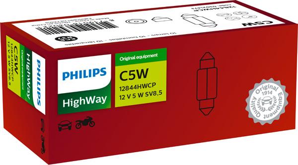 PHILIPS 12844HWCP - Bulb, licence plate light xparts.lv