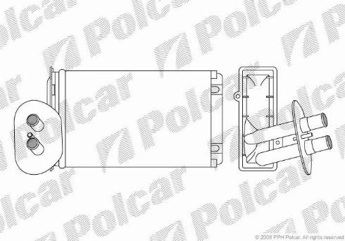 Polcar 9566N8-3 - Теплообменник, отопление салона xparts.lv