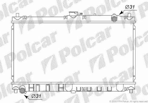 Polcar 4535083K - Radiators, Motora dzesēšanas sistēma xparts.lv