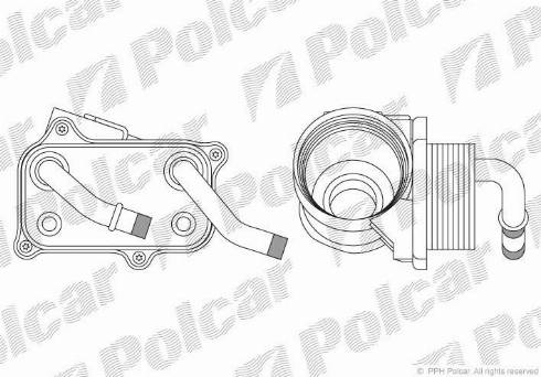 Polcar 5015L83X - Eļļas radiators, Motoreļļa xparts.lv