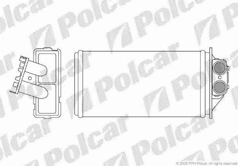 Polcar 5710N82X - Теплообменник, отопление салона xparts.lv
