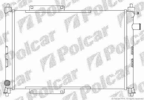 Polcar 634008B1 - Радиатор, охлаждение двигателя xparts.lv