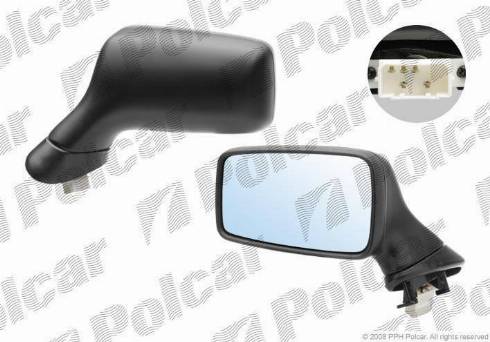 Polcar 1307514M - Išorinis veidrodėlis xparts.lv