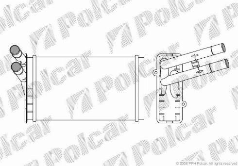 Polcar 1307N81X - Heat Exchanger, interior heating xparts.lv