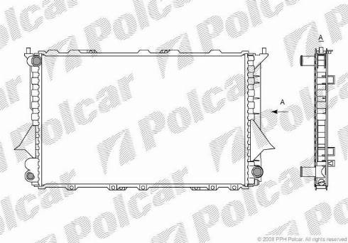 Polcar 131608-4 - Radiators, Motora dzesēšanas sistēma xparts.lv