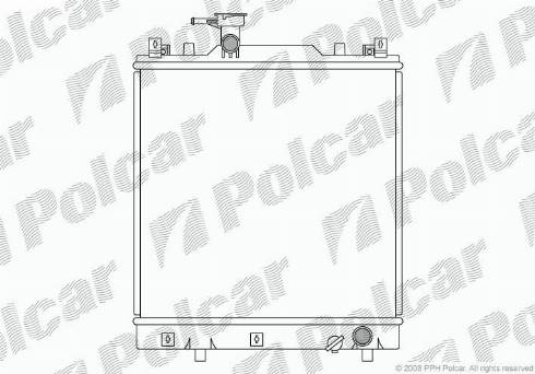 Polcar 740708-1 - Radiator, engine cooling xparts.lv