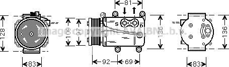Prasco FDAK171 - Kompresors, Gaisa kond. sistēma xparts.lv