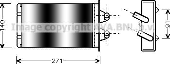 Prasco FTA6186 - Heat Exchanger, interior heating xparts.lv
