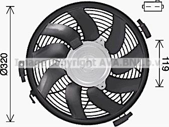 Prasco MS7719 - Fan, radiator xparts.lv