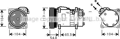 Prasco VNK281 - Compressor, air conditioning xparts.lv