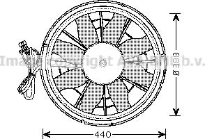 Prasco VO7501 - Fan, radiator xparts.lv