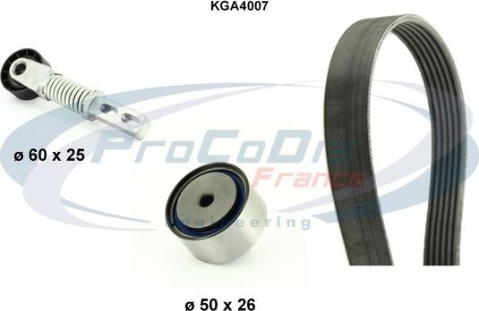 Procodis France KGA4007 - V-Ribbed Belt Set xparts.lv