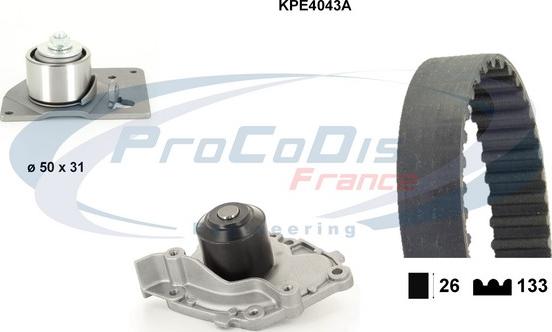 Procodis France KPE4043A - Ūdenssūknis + Zobsiksnas komplekts xparts.lv