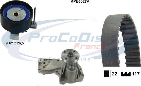 Procodis France KPE5027A - Ūdenssūknis + Zobsiksnas komplekts xparts.lv