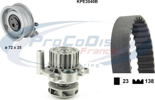 Procodis France KPE3040B - Ūdenssūknis + Zobsiksnas komplekts xparts.lv