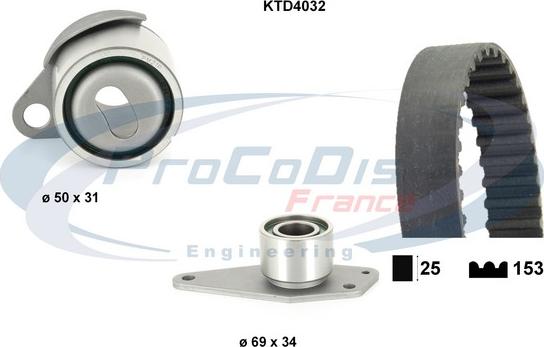 Procodis France KTD4032 - Timing Belt Set xparts.lv
