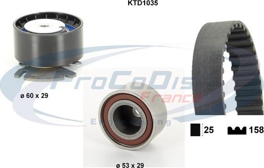 Procodis France KTD1035 - Timing Belt Set xparts.lv