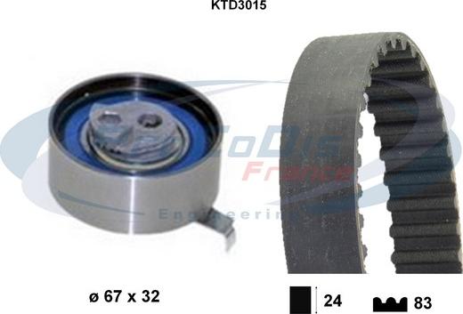 Procodis France KTD3015 - Timing Belt Set xparts.lv