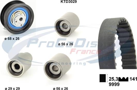 Procodis France KTD3029 - Timing Belt Set xparts.lv