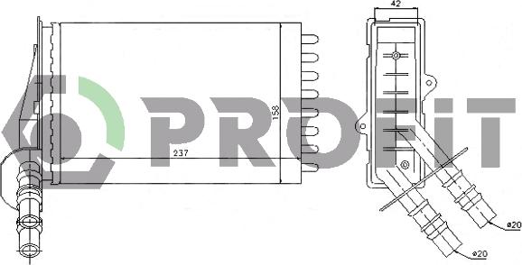 Profit PR 0540N7 - Теплообменник, отопление салона xparts.lv