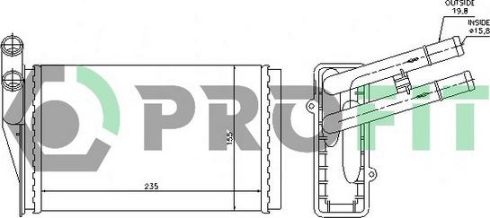 Profit PR 0018N1 - Теплообменник, отопление салона xparts.lv