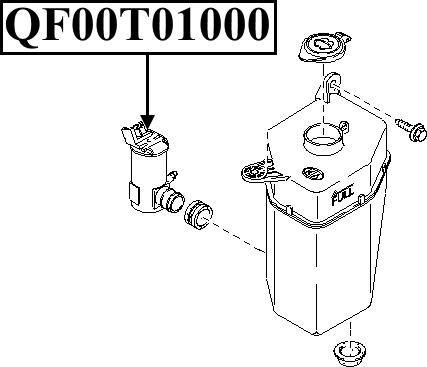 Quattro Freni QF00T01000 - Ūdenssūknis, Stiklu tīrīšanas sistēma xparts.lv