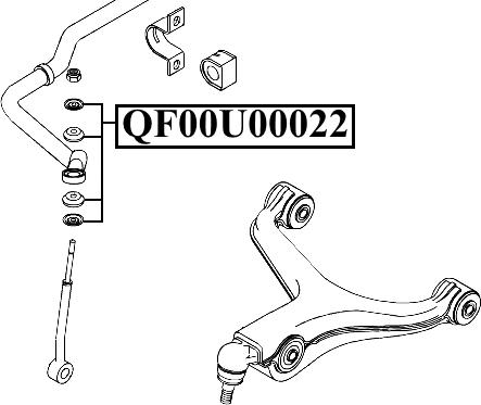 Quattro Freni QF00U00022 - Įvorė, stabilizatorius xparts.lv