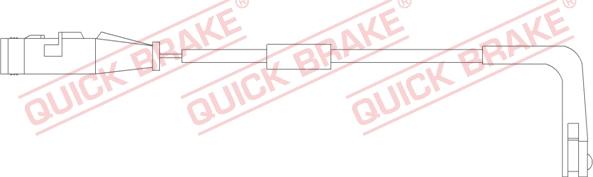 QUICK BRAKE WS 0252 A - Сигнализатор, износ тормозных колодок xparts.lv