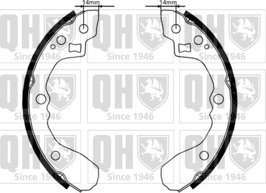 Quinton Hazell BS1161 - Комплект тормозных колодок, барабанные xparts.lv