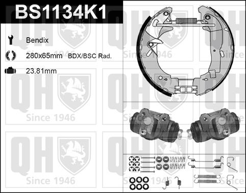 Quinton Hazell BS1134K1 - Bremžu loku komplekts xparts.lv