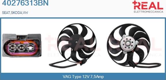 REAL 40276313BN - Ventilators, Motora dzesēšanas sistēma xparts.lv