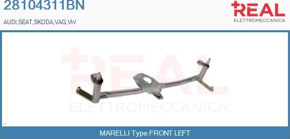 REAL 28104311BN - Wiper Linkage xparts.lv