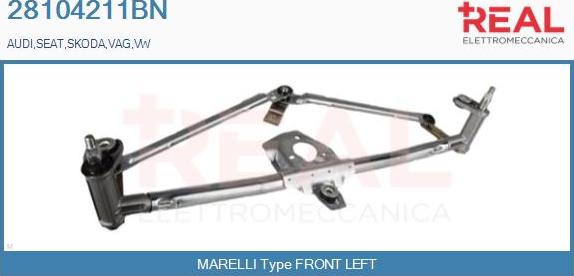 REAL 28104211BN - Wiper Linkage xparts.lv