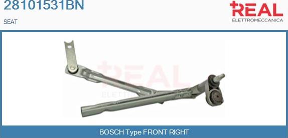 REAL 28101531BN - Wiper Linkage xparts.lv