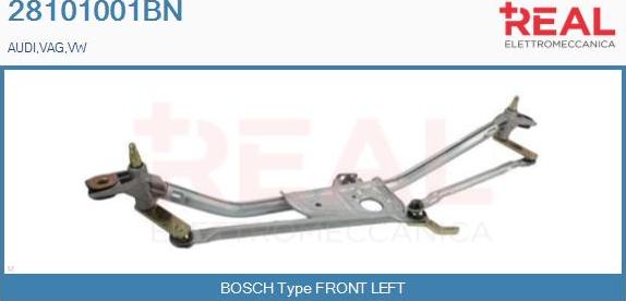 REAL 28101001BN - Wiper Linkage xparts.lv