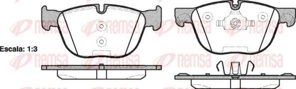Remsa 1297.00 - Brake Pad Set, disc brake xparts.lv