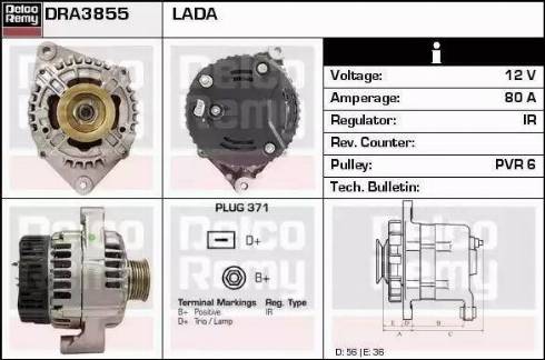 Remy DRA3855 - Ģenerators xparts.lv