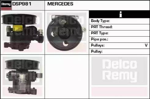 Remy DSP981 - Гидравлический насос, рулевое управление, ГУР xparts.lv