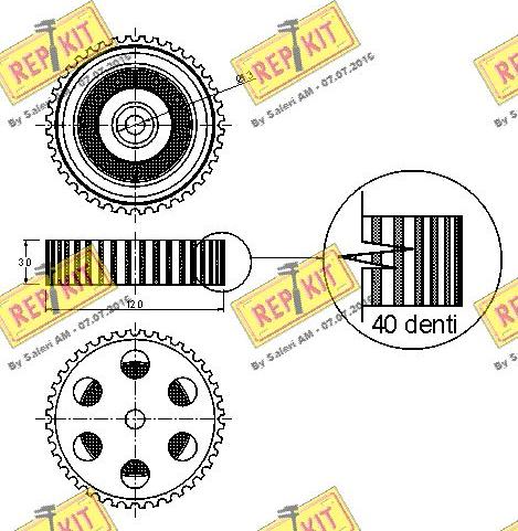 REPKIT RKT9008 - Deflection / Guide Pulley, timing belt xparts.lv