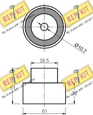 REPKIT RKT1063 - Deflection / Guide Pulley, timing belt xparts.lv