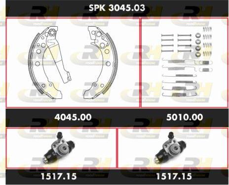 Roadhouse SPK 3045.03 - Brake Shoe Set xparts.lv
