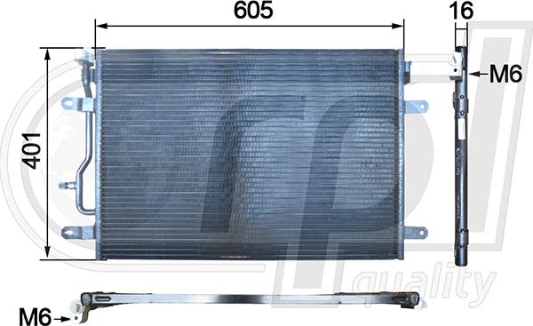 RPLQuality APCDAU5019 - Condenser, air conditioning xparts.lv