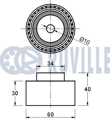 Ruville 540459 - Deflection / Guide Pulley, timing belt xparts.lv