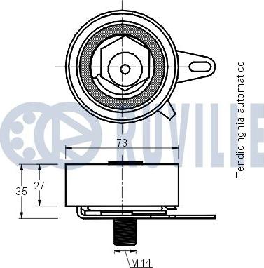 Ruville 540558 - Tensioner Pulley, timing belt xparts.lv