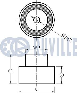 Ruville 540060 - Deflection / Guide Pulley, timing belt xparts.lv